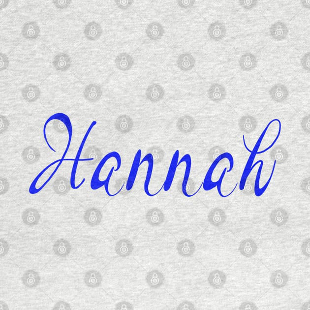 Top 10 best personalised gifts 2022  - Hannah - personalised,personalized custom, customised, customised name blue on white background. Hannah by Artonmytee